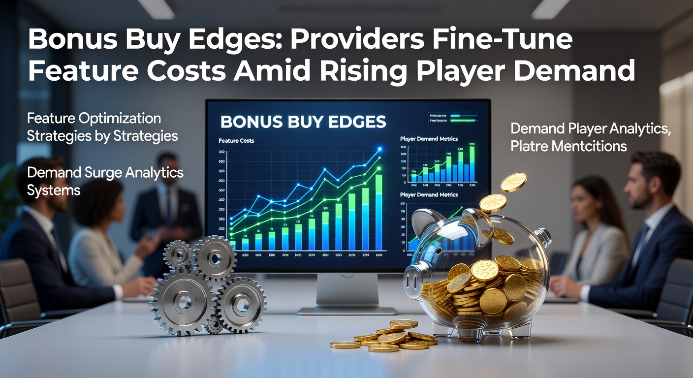 Dynamic slot screen showing bonus buy option with escalating multipliers and feature previews