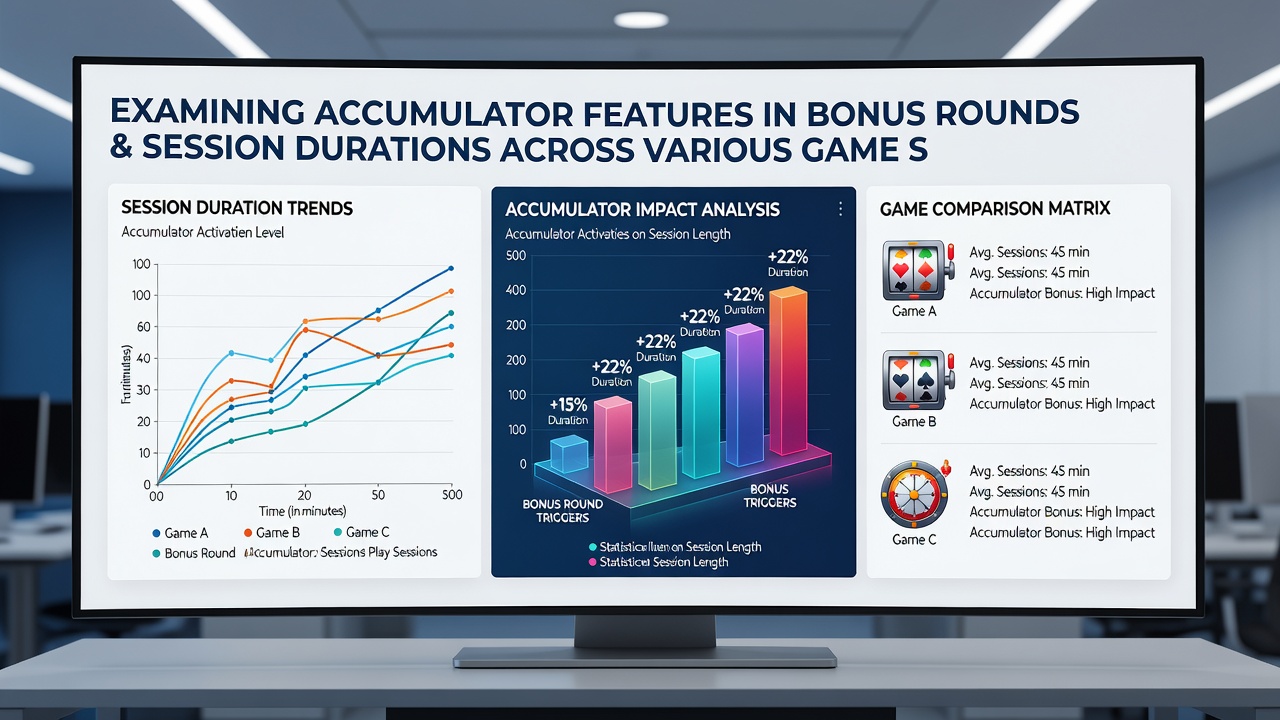 Comparison chart of session lengths influenced by accumulator types in slots from multiple providers
