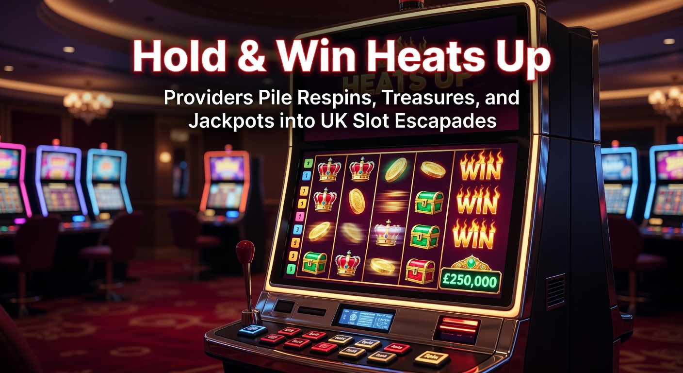 Vibrant slot screen showing Hold & Win feature with glowing coin symbols, respin buttons, and escalating jackpot meters in action