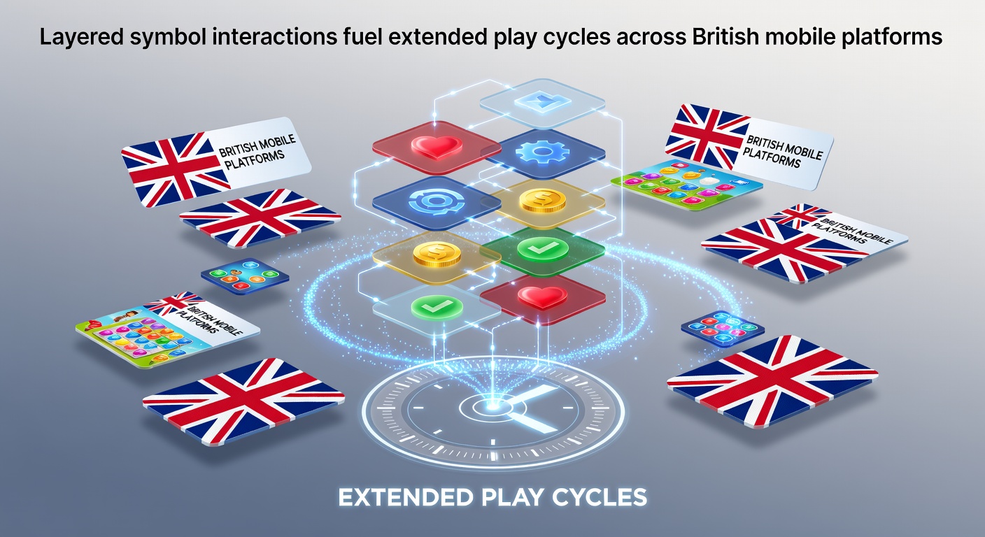 Layered symbols interacting on mobile slot reels during extended sessions