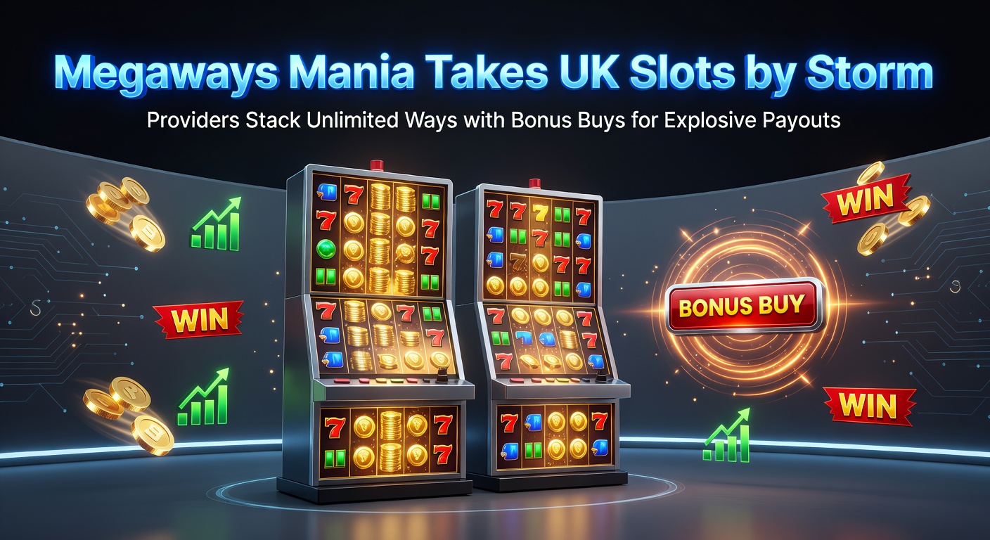 Vibrant Megaways slot reels exploding with symbols and win lines, showcasing dynamic payways in action
