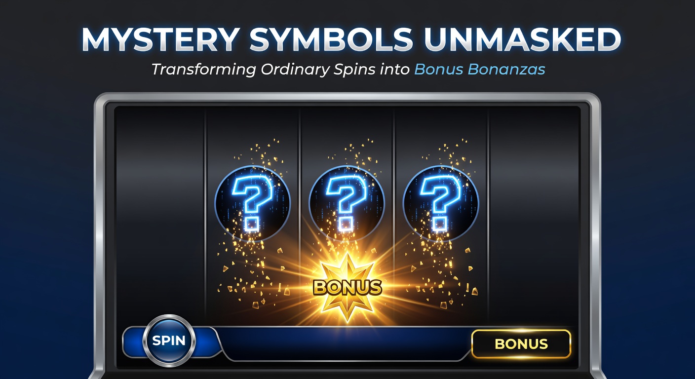 Close-up of mystery symbols transforming on a slot screen, expanding into wild stacks and triggering explosive bonus wheels with jackpot trails