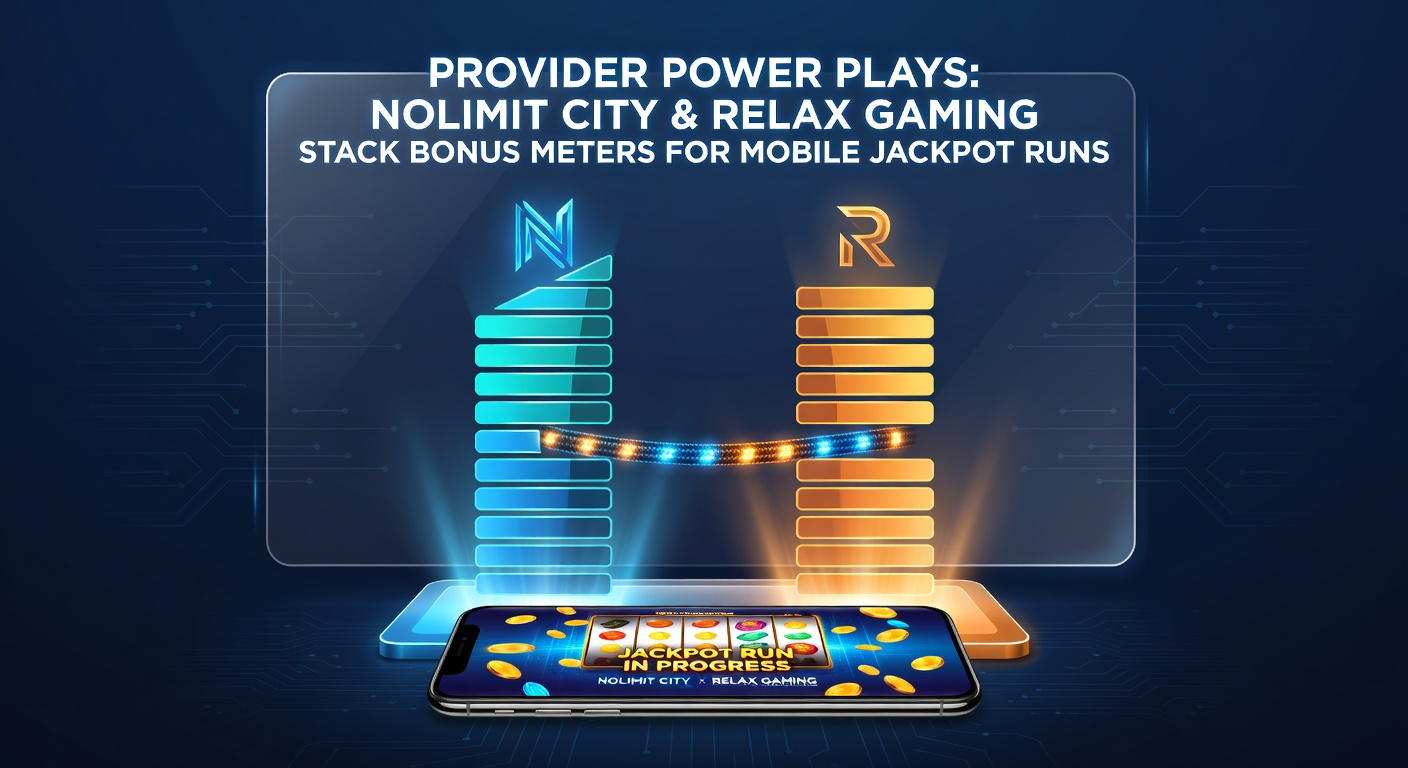 Close-up of Relax Gaming's Dream Drop jackpot meter stacking with Nolimit City's explosive bonus features on a smartphone display