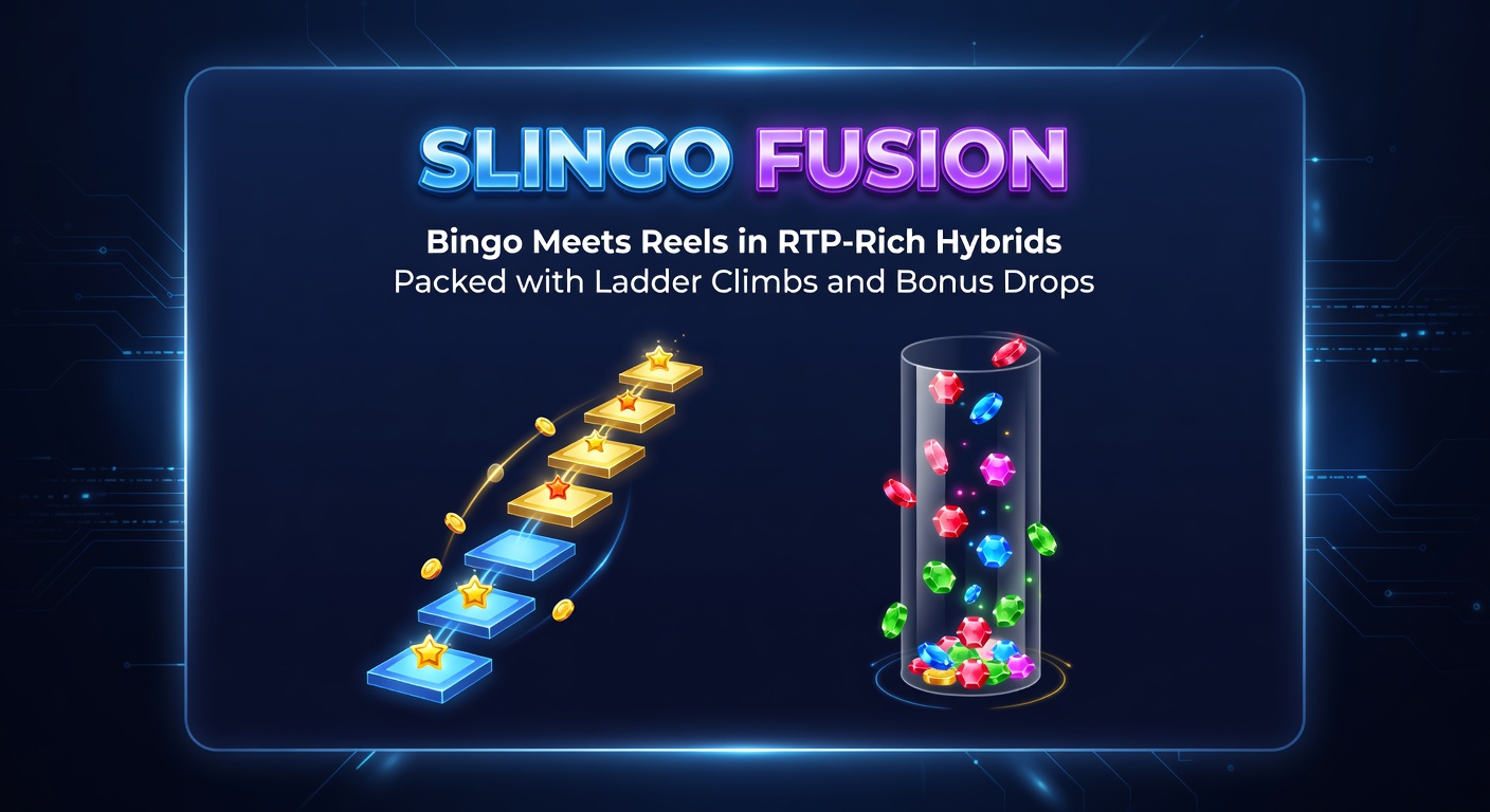 Close-up of a Slingo ladder climb feature in action, with glowing rungs, multipliers stacking, and a bonus drop triggering fireworks on the screen