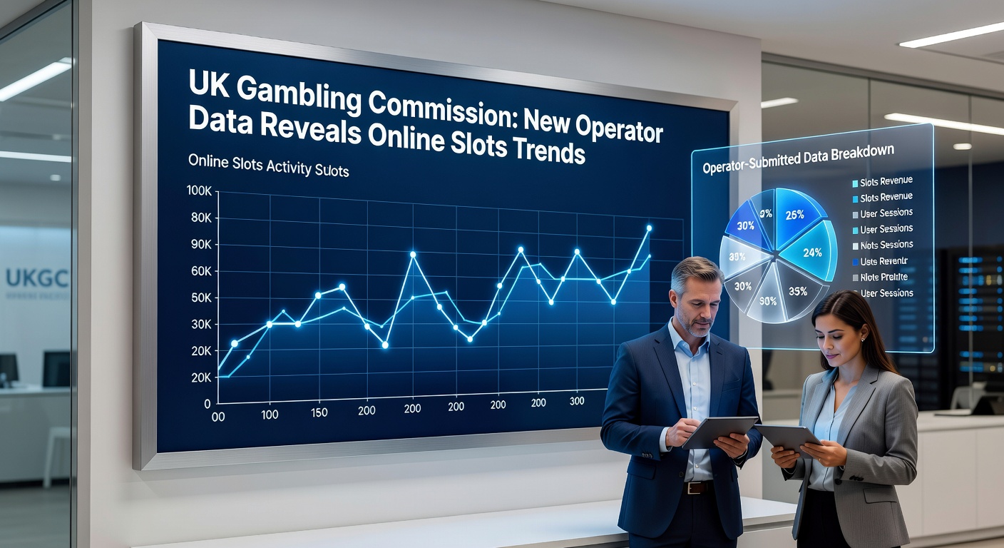 UK Gambling Commission logo alongside charts of online slots activity trends for Q4 2025