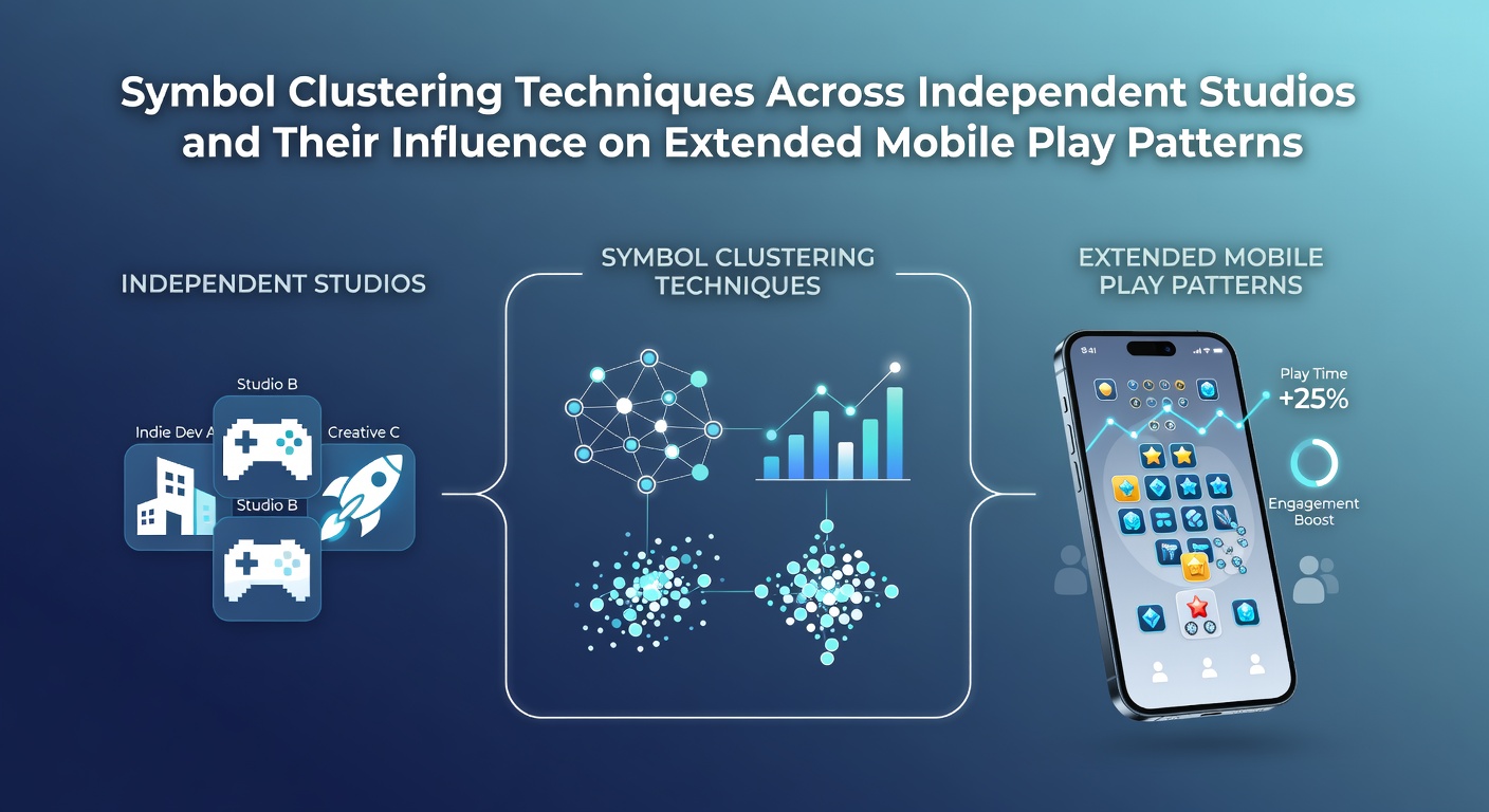 Illustration of symbol clusters forming on mobile slot grids from independent studio designs