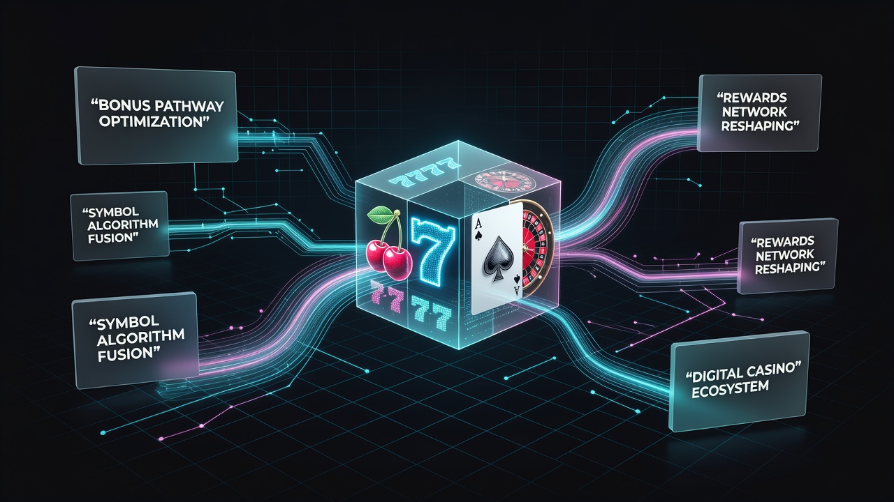 Digital slot interface showing fused symbols creating enhanced bonus pathways on screen